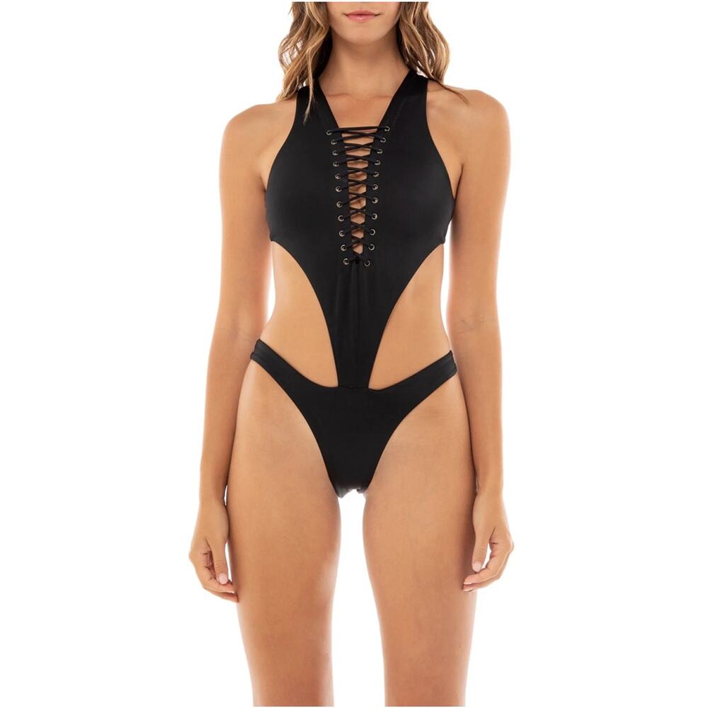 Agua Bendita Black One Piece Luxury Swimwear Eter Arin One Piece  Size S NWT
